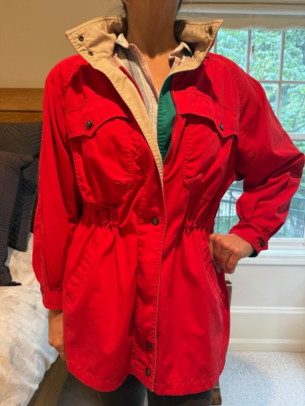🍂🍁Vintage London Fog Red Fall Jacket Sz 8